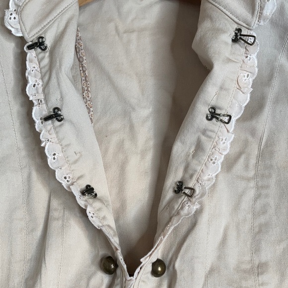 Soda Blu Tan eyelet lace military style jacket - Picture 7 of 8